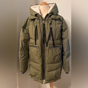Women's Viral Olive Puffer Jacket